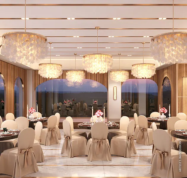 Banquet hall at JP North Imperial Greens