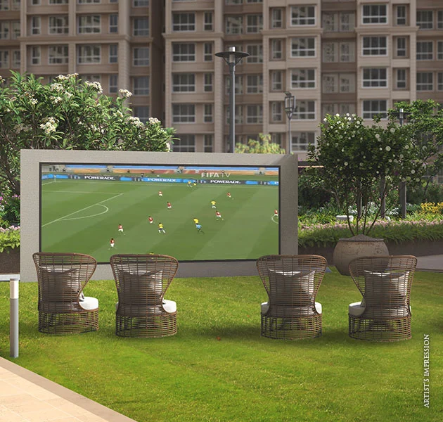Entertainment and party lawn at JP North Imperial Greens